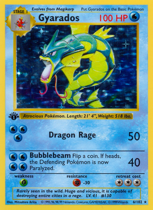 Gyarados (6/102) (Shadowless) [Base Set 1st Edition] | Clutch Gaming