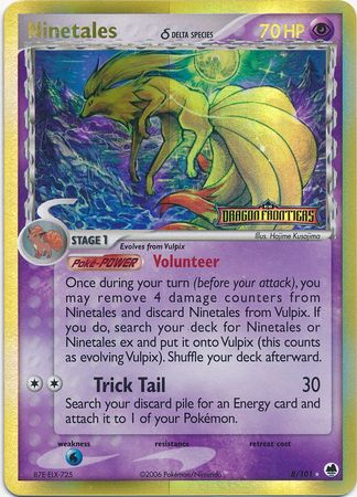 Ninetales (8/101) (Delta Species) (Stamped) [EX: Dragon Frontiers] | Clutch Gaming