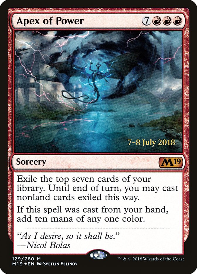 Apex of Power [Core Set 2019 Prerelease Promos] | Clutch Gaming