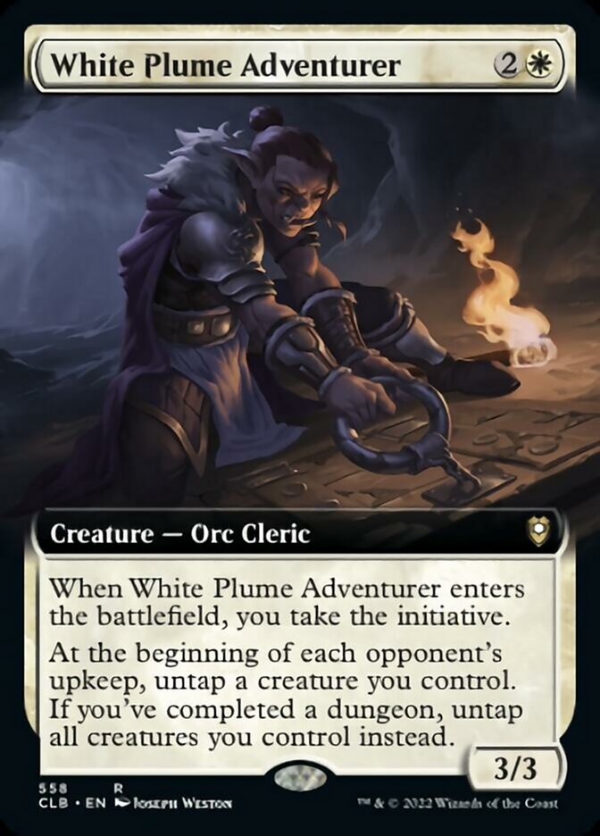 White Plume Adventurer (Extended Art) [Commander Legends: Battle for Baldur's Gate] | Clutch Gaming