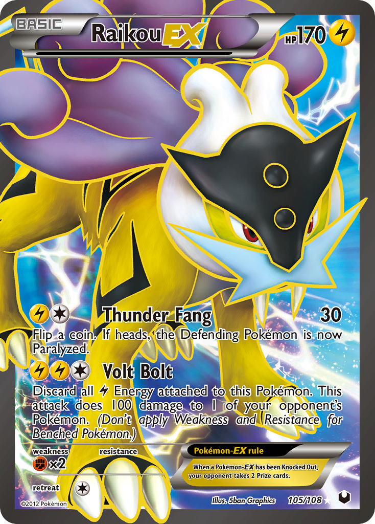 Raikou EX (105/108) [Black & White: Dark Explorers] | Clutch Gaming