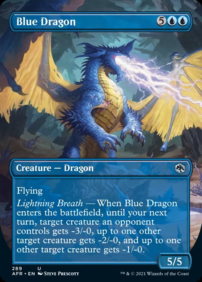 Blue Dragon (Borderless Alternate Art) [Dungeons & Dragons: Adventures in the Forgotten Realms] | Clutch Gaming