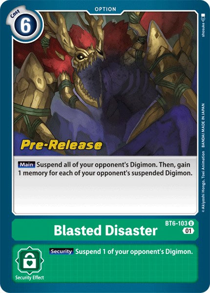 Blasted Disaster [BT6-103] [Double Diamond Pre-Release Cards] | Clutch Gaming