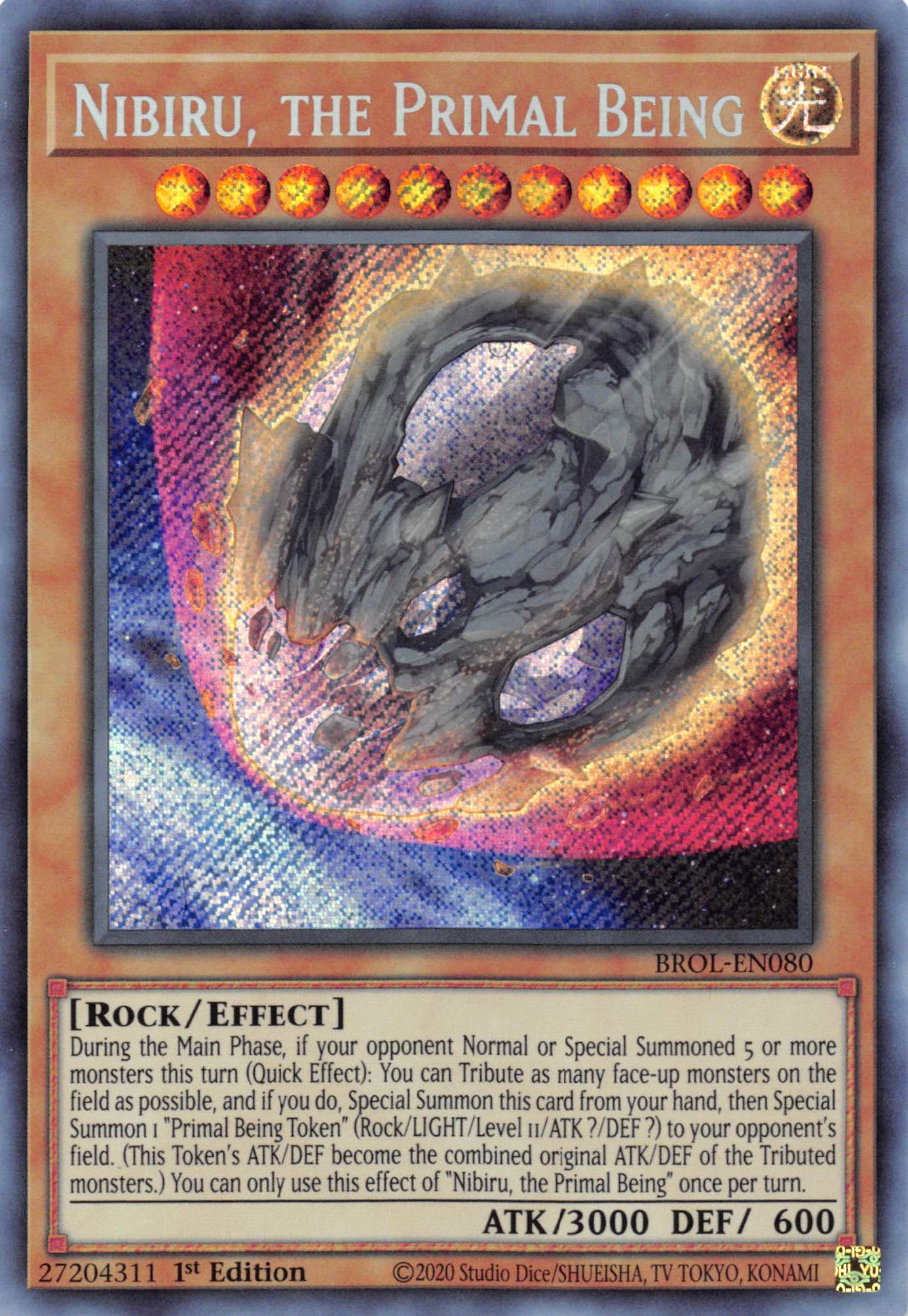 Nibiru, the Primal Being [BROL-EN080] Secret Rare | Clutch Gaming