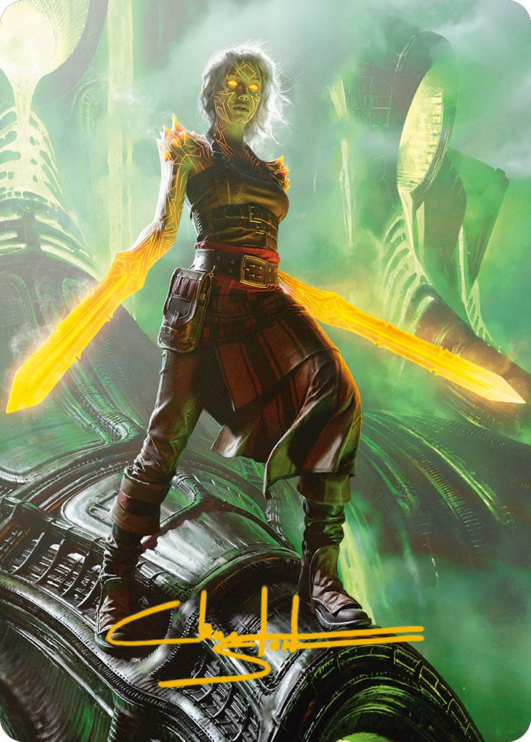 Nahiri, the Unforgiving Art Card (Gold-Stamped Signature) [Phyrexia: All Will Be One Art Series] | Clutch Gaming