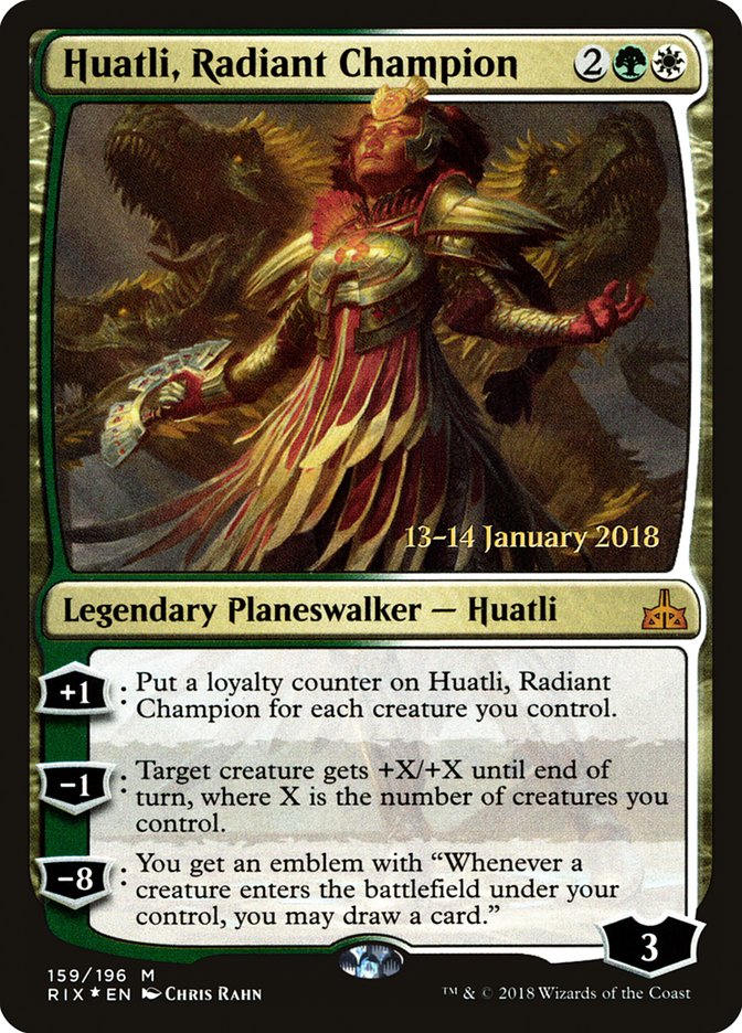 Huatli, Radiant Champion [Rivals of Ixalan Prerelease Promos] | Clutch Gaming