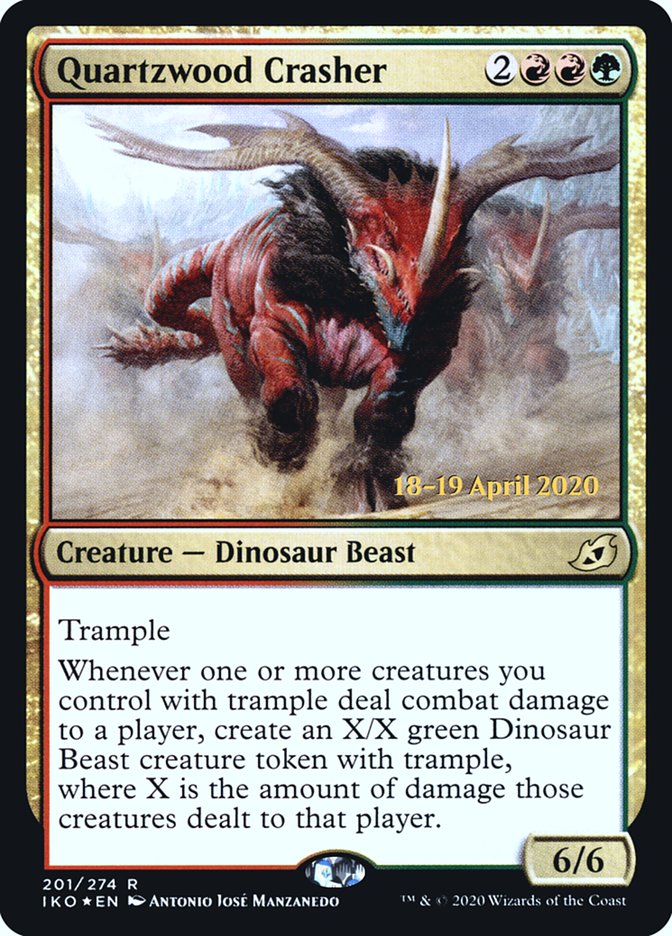 Quartzwood Crasher [Ikoria: Lair of Behemoths Prerelease Promos] | Clutch Gaming