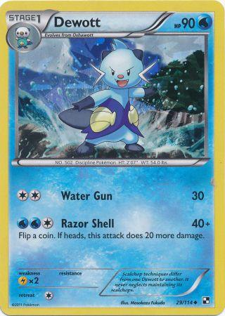 Dewott (29/114) (Cracked Ice Holo) [Black & White: Base Set] | Clutch Gaming