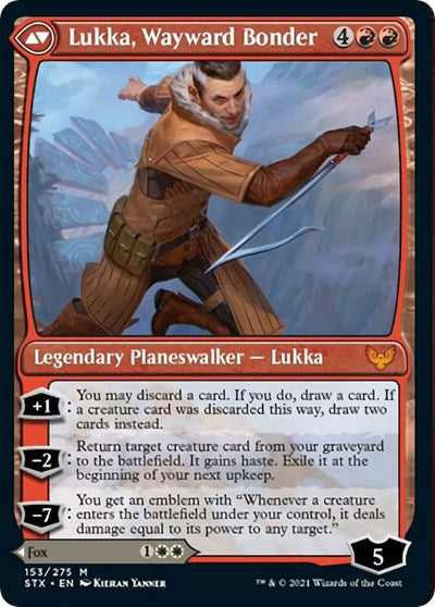 Mila, Crafty Companion // Lukka, Wayward Bonder [Strixhaven: School of Mages Prerelease Promos] | Clutch Gaming