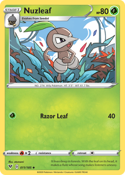 Nuzleaf (011/185) [Sword & Shield: Vivid Voltage] | Clutch Gaming