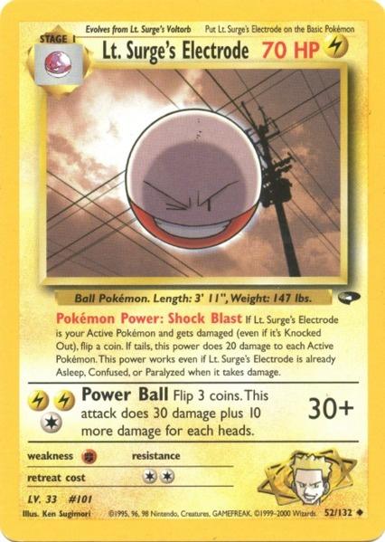 Lt. Surge's Electrode (52/132) [Gym Challenge Unlimited] | Clutch Gaming