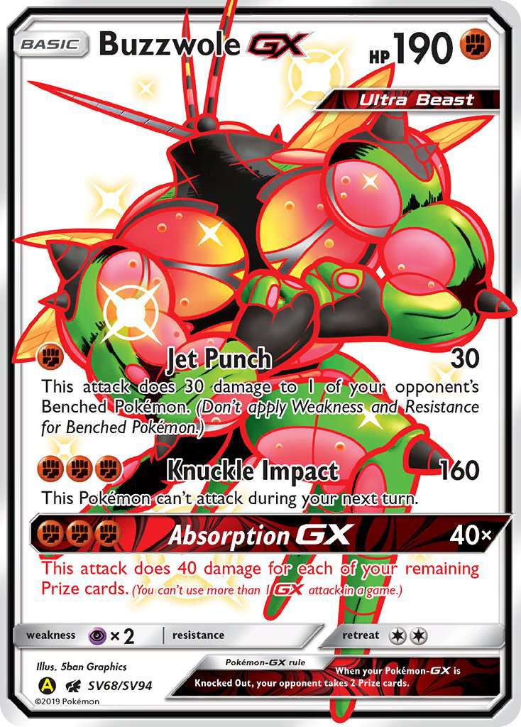 Buzzwole GX (SV68/SV94) [Sun & Moon: Hidden Fates - Shiny Vault] | Clutch Gaming