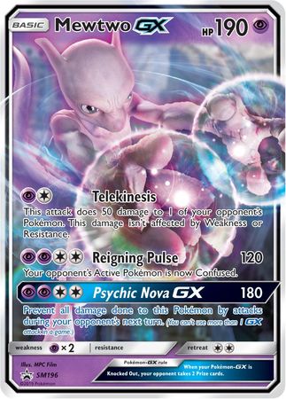 Mewtwo GX (SM196) (Jumbo Card) [Sun & Moon: Black Star Promos] | Clutch Gaming