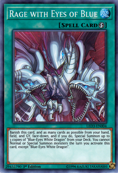 Rage with Eyes of Blue [LED3-EN004] Super Rare | Clutch Gaming