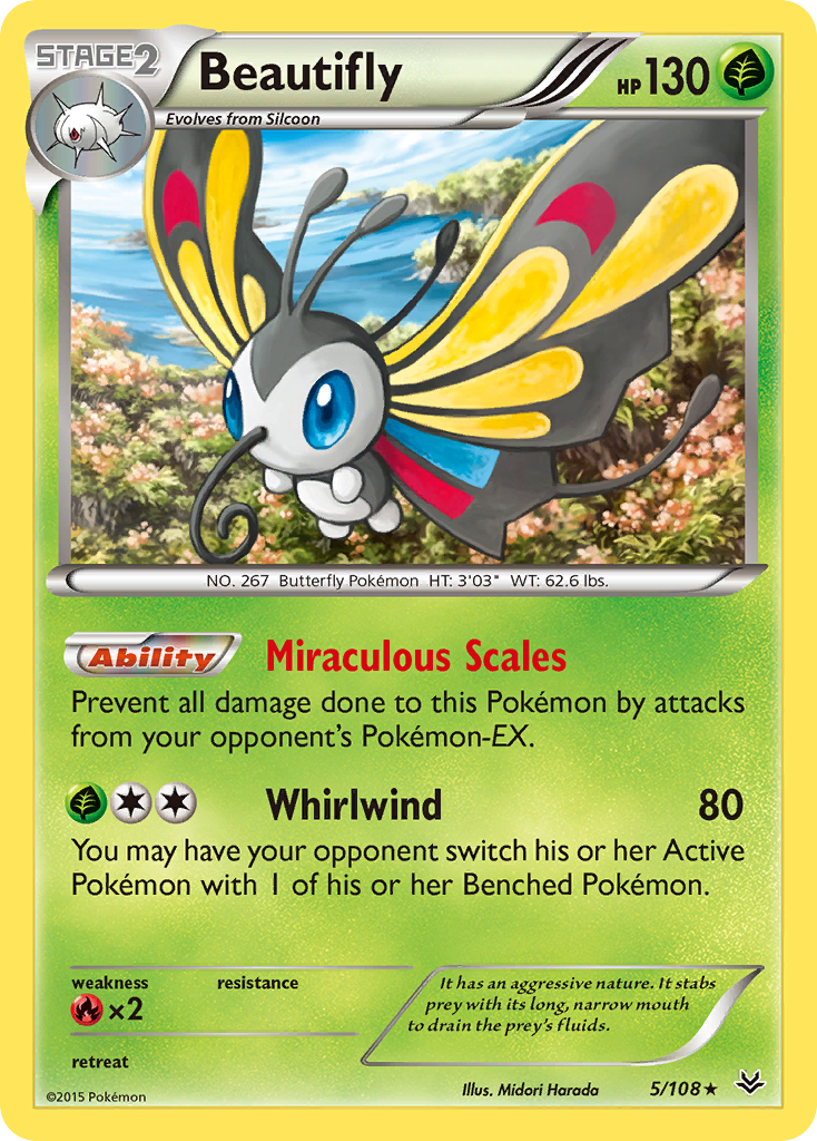 Beautifly (5/108) [XY: Roaring Skies] | Clutch Gaming