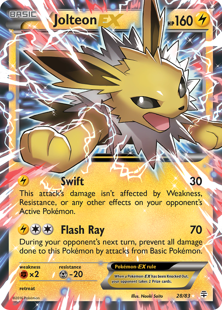 Jolteon EX (28/83) [XY: Generations] | Clutch Gaming