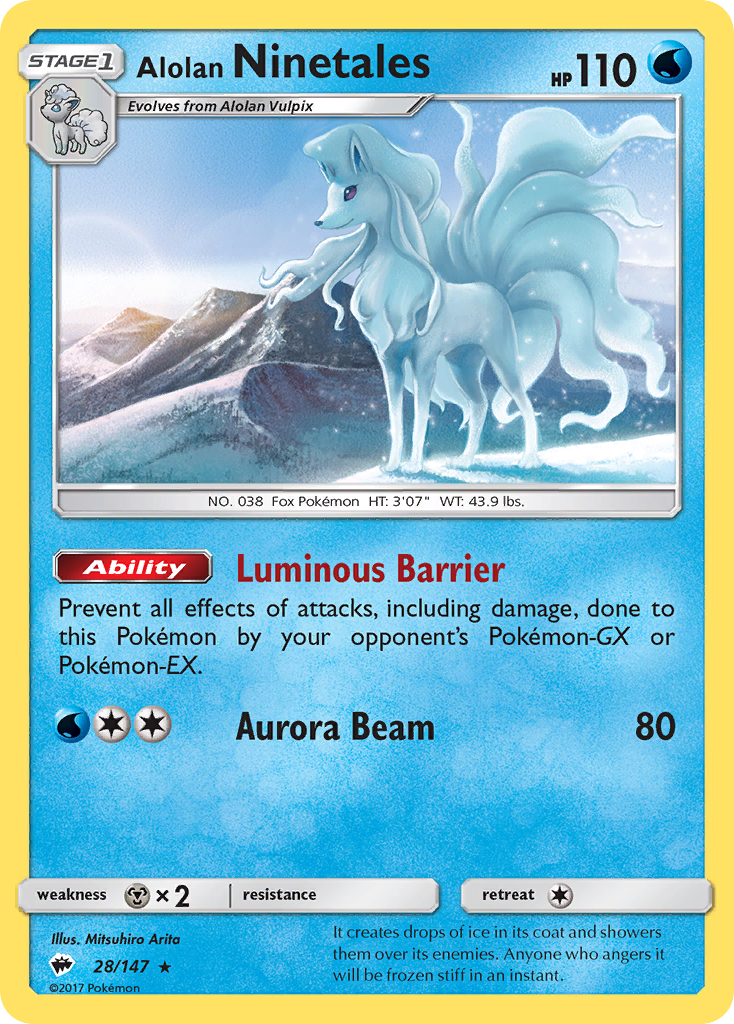 Alolan Ninetales (28/147) [Sun & Moon: Burning Shadows] | Clutch Gaming