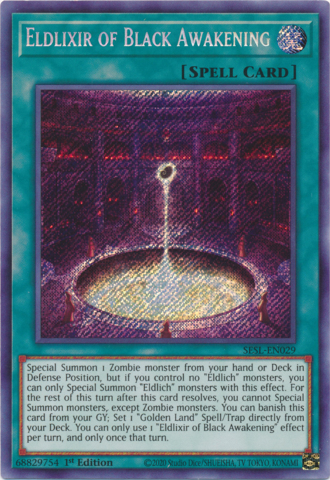 Eldlixir of Black Awakening [SESL-EN029] Secret Rare | Clutch Gaming