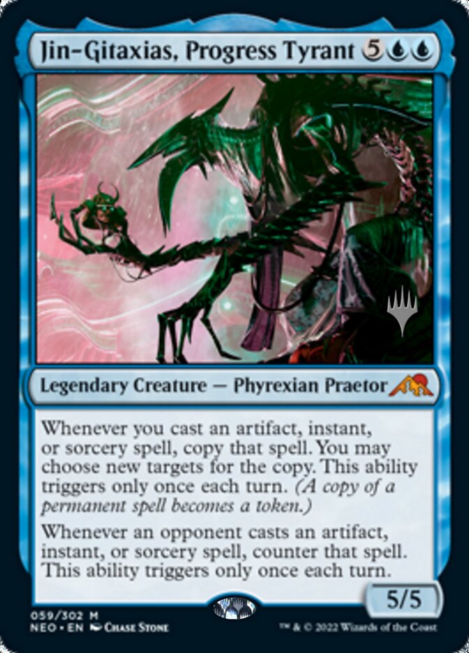 Jin-Gitaxias, Progress Tyrant (Promo Pack) [Kamigawa: Neon Dynasty Promos] | Clutch Gaming