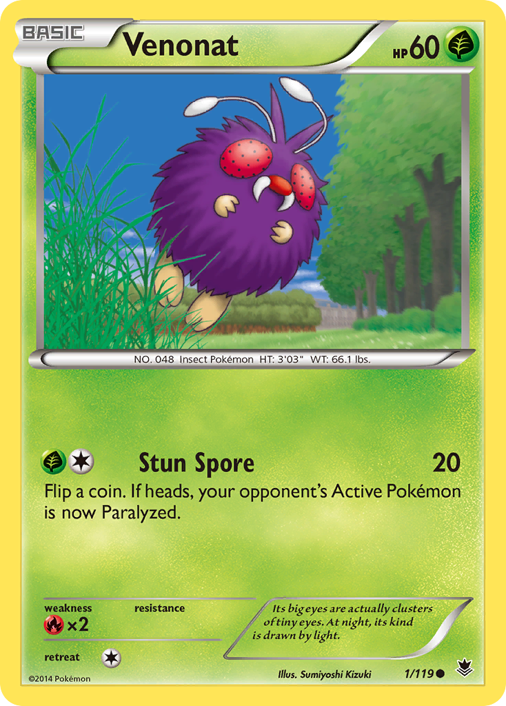 Venonat (1/119) [XY: Phantom Forces] | Clutch Gaming