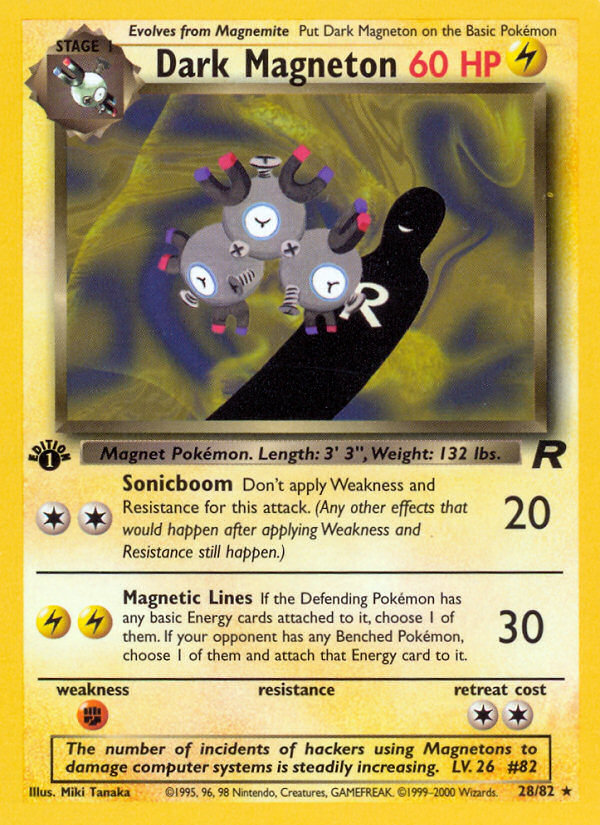 Dark Magneton (28/82) [Team Rocket 1st Edition] | Clutch Gaming