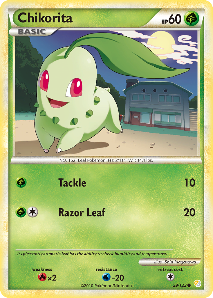 Chikorita (59/123) [HeartGold & SoulSilver: Base Set] | Clutch Gaming