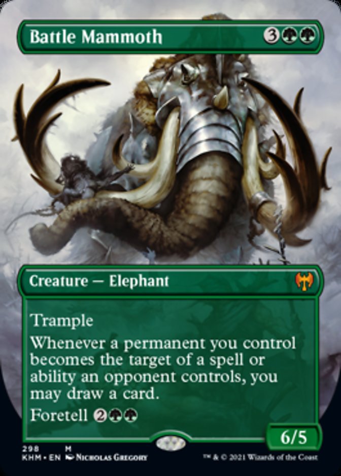 Battle Mammoth (Borderless Alternate Art) [Kaldheim] | Clutch Gaming