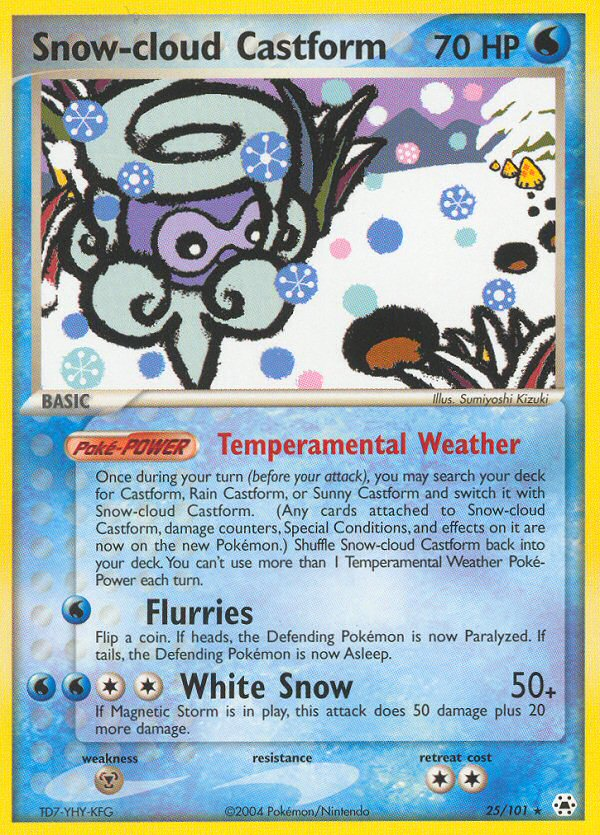 Snow-cloud Castform (25/101) [EX: Hidden Legends] | Clutch Gaming