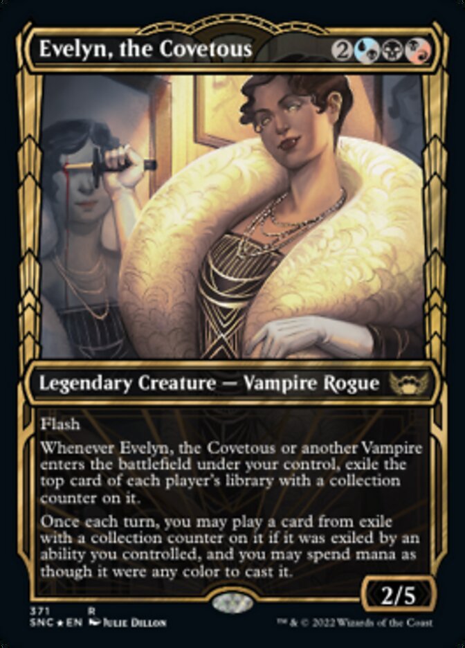 Evelyn, the Covetous (Showcase Golden Age Gilded Foil) [Streets of New Capenna] | Clutch Gaming