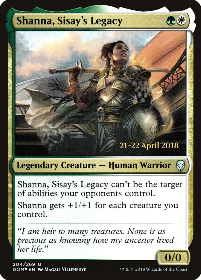 Shanna, Sisay's Legacy [Dominaria Prerelease Promos] | Clutch Gaming