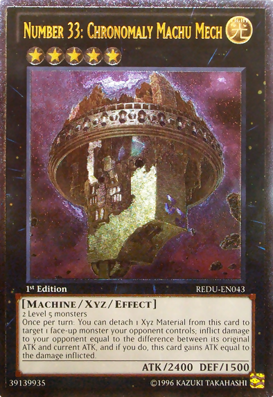 Number 33: Chronomaly Machu Mech [REDU-EN043] Ultimate Rare | Clutch Gaming