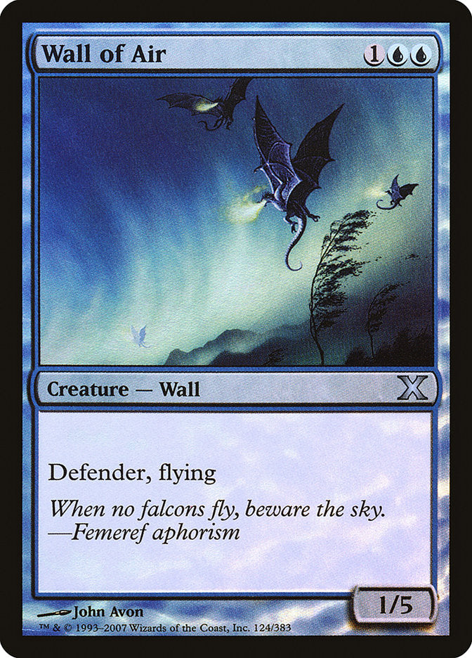 Wall of Air (Premium Foil) [Tenth Edition] | Clutch Gaming