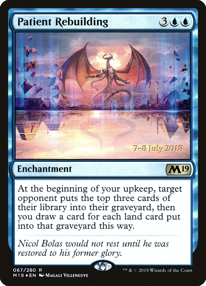 Patient Rebuilding [Core Set 2019 Prerelease Promos] | Clutch Gaming