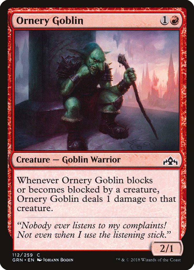 Ornery Goblin [Guilds of Ravnica] | Clutch Gaming