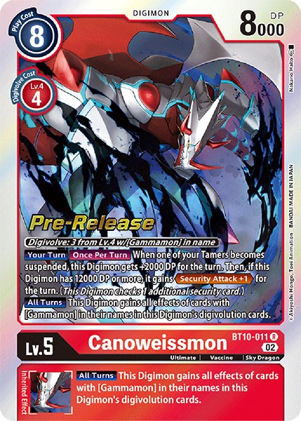 Canoweissmon [BT10-011] [Xros Encounter Pre-Release Cards] | Clutch Gaming