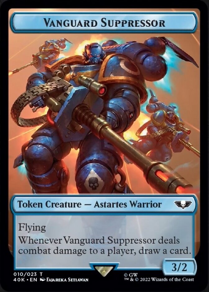 Soldier (004) // Vanguard Suppressor Double-Sided Token (Surge Foil) [Warhammer 40,000 Tokens] | Clutch Gaming