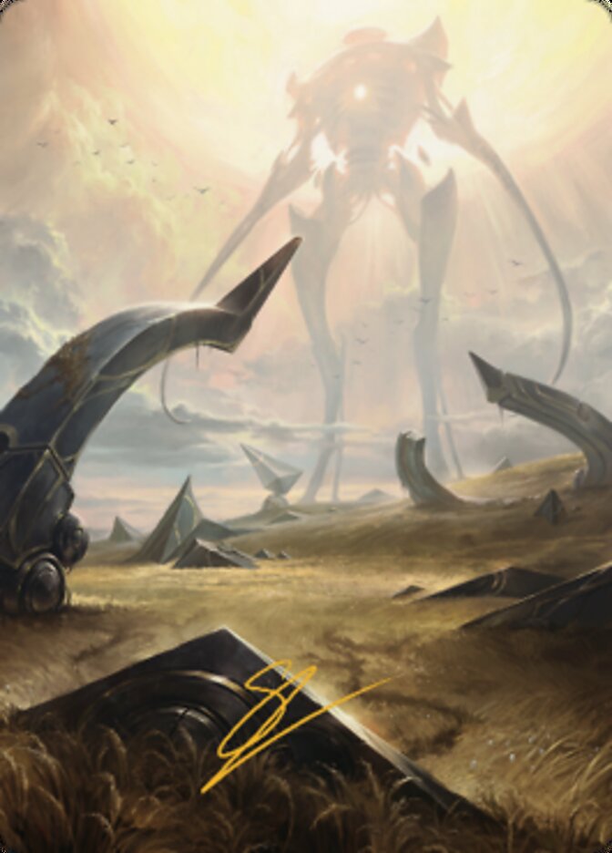 Plains (1) Art Card (Gold-Stamped Signature) [The Brothers' War Art Series] | Clutch Gaming