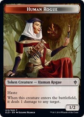 Human Rogue // Food (15) Double-Sided Token [Throne of Eldraine Tokens] | Clutch Gaming