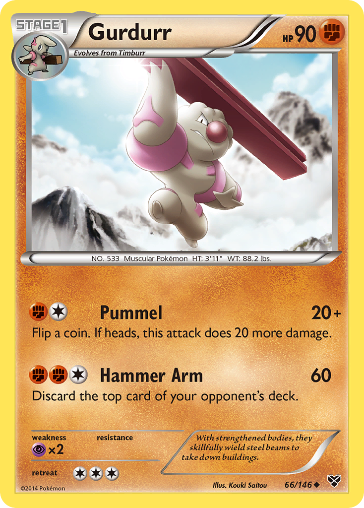 Gurdurr (66/146) [XY: Base Set] | Clutch Gaming