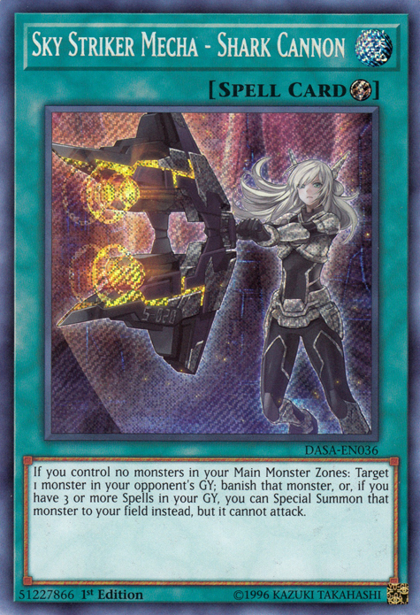 Sky Striker Mecha - Shark Cannon [DASA-EN036] Secret Rare | Clutch Gaming