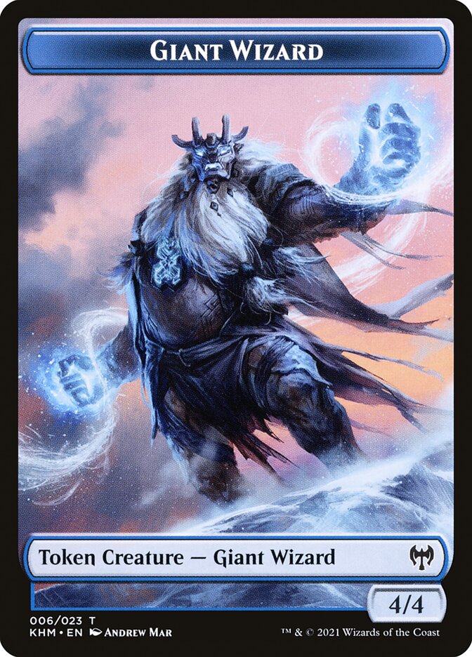 Dwarf Berserker // Giant Wizard Double-Sided Token [Kaldheim Tokens] | Clutch Gaming