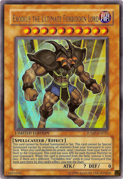 Exodius the Ultimate Forbidden Lord [JUMP-EN025] Ultra Rare | Clutch Gaming