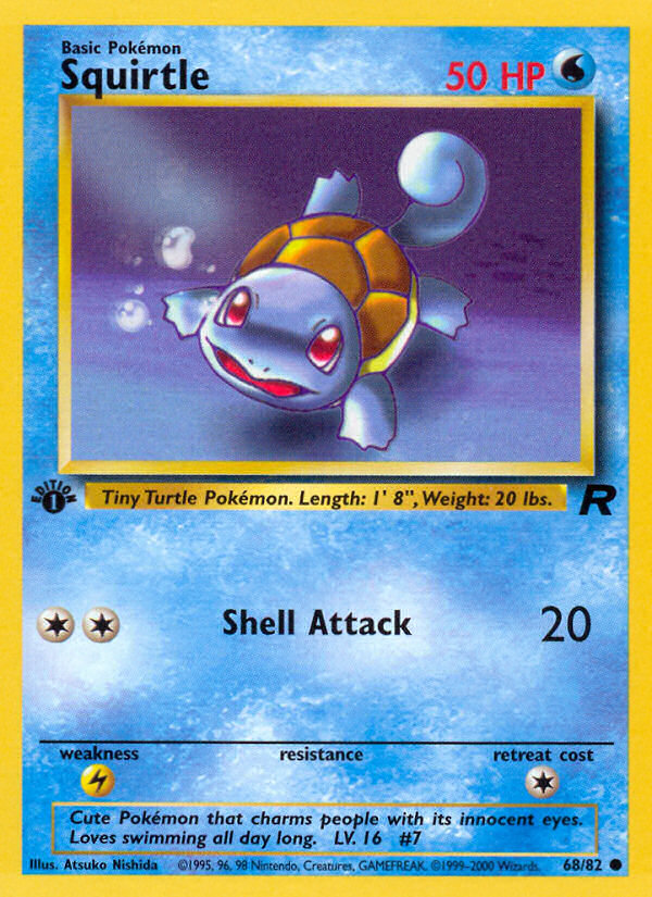 Squirtle (68/82) [Team Rocket 1st Edition] | Clutch Gaming