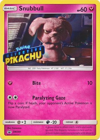 Snubbull Detective (SM200) (Pikachu Stamped) [Sun & Moon: Black Star Promos] | Clutch Gaming