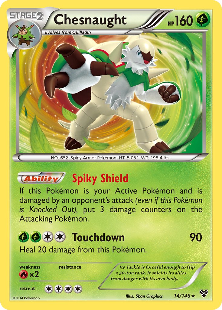 Chesnaught (14/146) (Cosmos Holo) (Blister Exclusive) [XY: Base Set] | Clutch Gaming