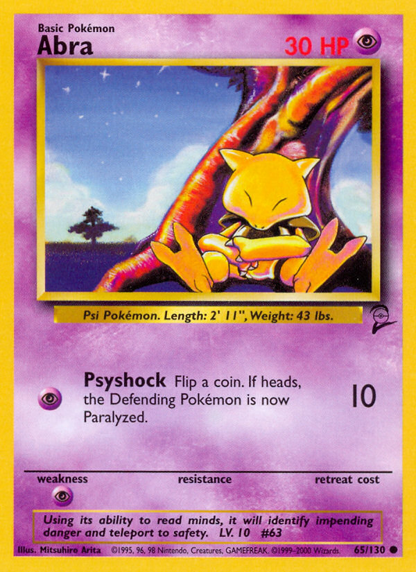 Abra (65/130) [Base Set 2] | Clutch Gaming