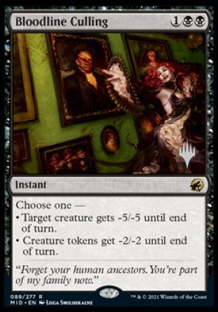 Bloodline Culling (Promo Pack) [Innistrad: Midnight Hunt Promos] | Clutch Gaming