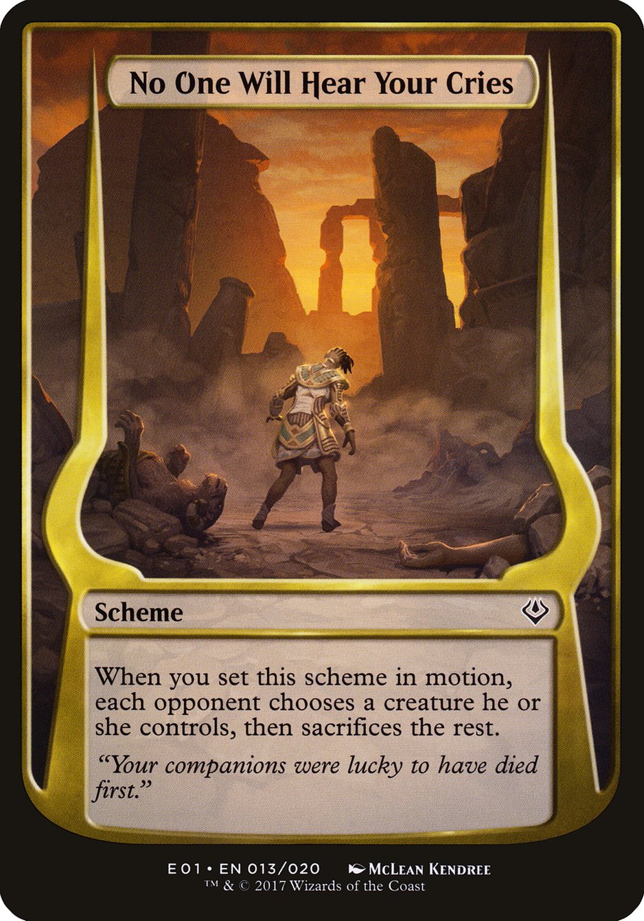 No One Will Hear Your Cries (Schemes) [Archenemy: Nicol Bolas Schemes] | Clutch Gaming