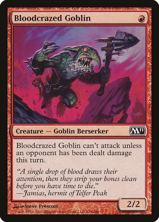 Bloodcrazed Goblin [Magic 2011] | Clutch Gaming