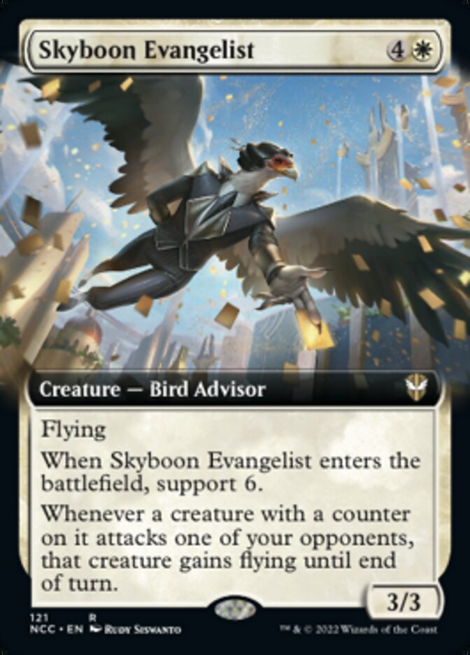 Skyboon Evangelist (Extended Art) [Streets of New Capenna Commander] | Clutch Gaming